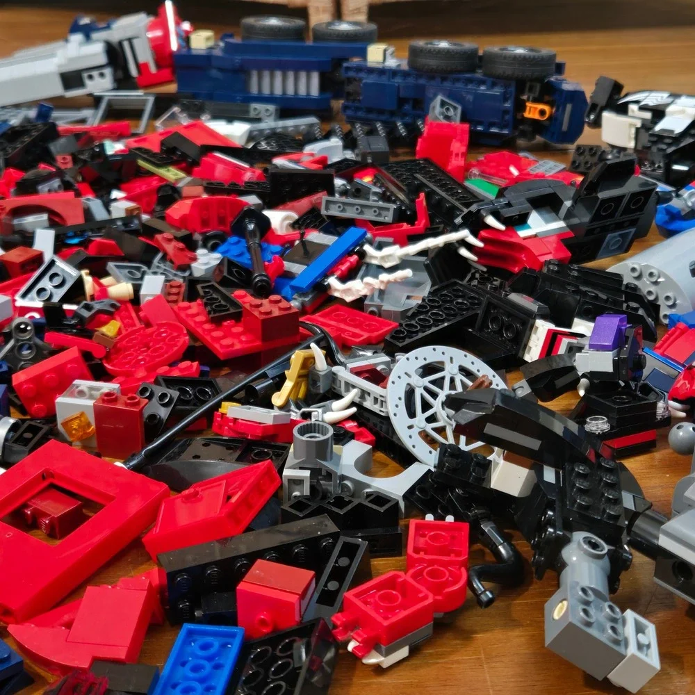 LEGO Bulk Lot 7lb Marvel Transformers Optimus Prime Spider-Man Mixed Bricks